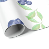 水彩ブルーベリー ラッピングペーパー (ロールコーナー)