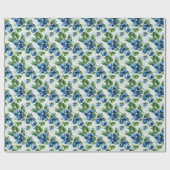 水彩ブルーベリー ラッピングペーパー (フラット)