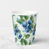 水彩ブルーベリー 紙コップ (右)