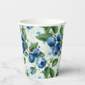 水彩ブルーベリー 紙コップ (正面)
