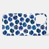 水彩ブルーベ図解入りの、写真付きのリーセットパターン Case-Mate iPhoneケース (裏面 (横))