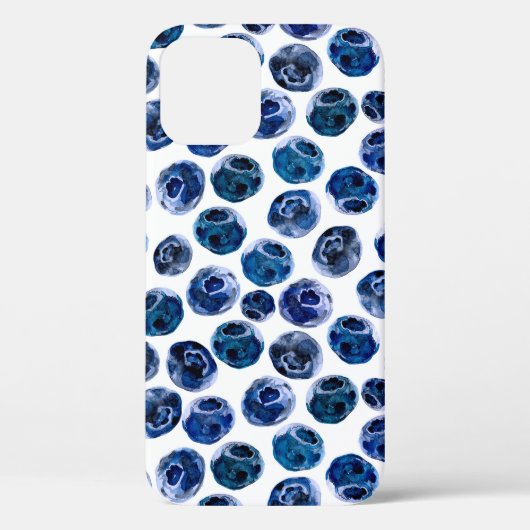 水彩ブルーベ図解入りの、写真付きのリーセットパターン Case-Mate iPhoneケース (裏面)
