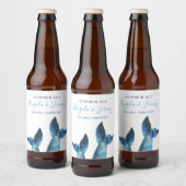 水彩ブルーホエールテイルズ ビールラベル (ボトル)