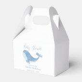 水彩ブルーホエールベビーシャワー フェイバーボックス (裏面サイド)