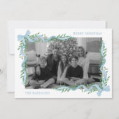 水彩ブルーボウガーランド写真 シーズンカード (正面)