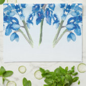 水彩ブルーボネット キッチンタオル (折り畳み)