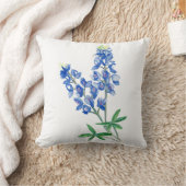 水彩ブルーボネット クッション (ブランケット)