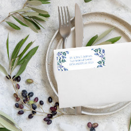 水彩ブルーポピー ラベル