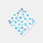 水彩ブルーポープリント誕生日 スタンダードカクテルナプキン (角)