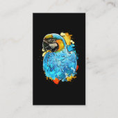 水彩ブルーマコーオロットバ絵画ードズ 名刺 (正面)