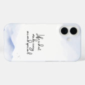 水彩ブルーミニマリストやる気を起こさせる引用文 Case-Mate iPhoneケース (裏面 (横))