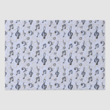 水彩ブルーミュージカル音楽ノート金ゴールドグリッター