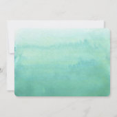 水彩ブルーモノグラムフォトコラージュボーイ誕生 案内状 (裏面)