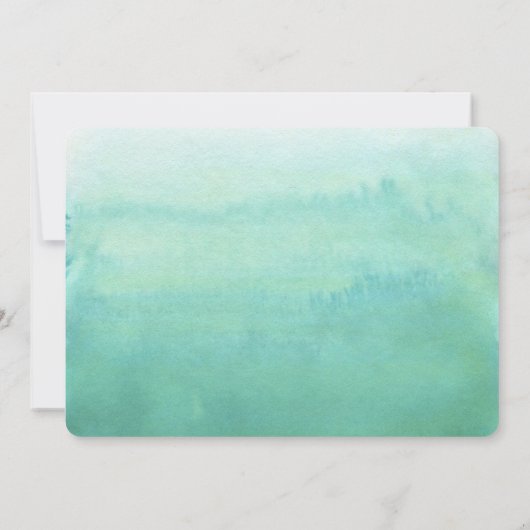 水彩ブルーモノグラムフォトコラージュボーイ誕生 案内状 (裏面)