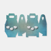 水彩ブルーラッキーサイコロカジノナイトプライズボックス フェイバーボックス (折り畳みなし)