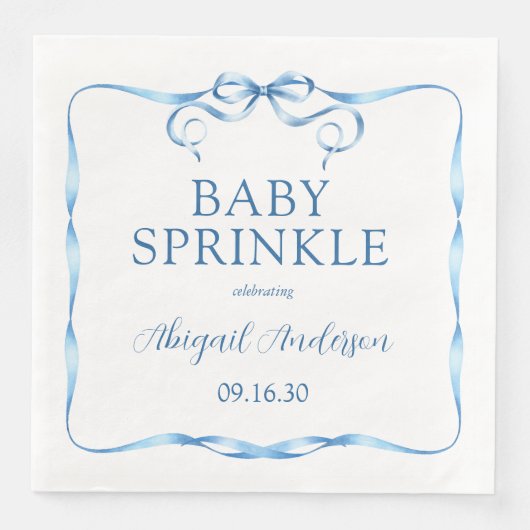 水彩ブルーリボンベビー散布 (正面)