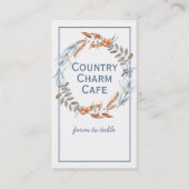 水彩ブルーリース 名刺 (正面)