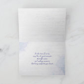 水彩ブルーワイルドフラワーズシンパネーションカード カード (内部)