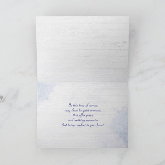 水彩ブルーワイルドフラワーズシンパネーションカード カード (内部)