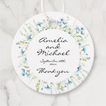 水彩ブルーワイルドフラワー結婚ズ