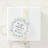 水彩ブルーワイルドフラワー結婚ズ フェイバータグ (インサイチュ)