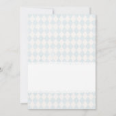 水彩ブルーワンダーランドガールベビーシャワー 招待状 (裏面)