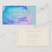 水彩ブルー名刺 名刺 (正面/裏面)