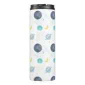 水彩ブルー宇宙惑星パターン タンブラー (裏面)