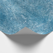 水彩ブルー海テクスチャ ラッピングペーパー (角)