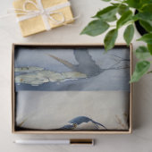 水彩ブルー素晴らしヘロンデクページ 薄葉紙 (ギフト)