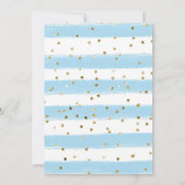 水彩ブルー金ゴールド春傘Sweet sixteen 招待状 (裏面)