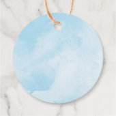 水彩ブルー ゴールド ホワイト ベビーシャワー サンクス フェイバータグ (裏面)