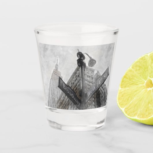 水彩ブロードウェイコーナー記号 ショットグラス (正面)