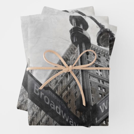 水彩ブロードウェイコーナー記号 ラッピングペーパーシート (インサイチュ)