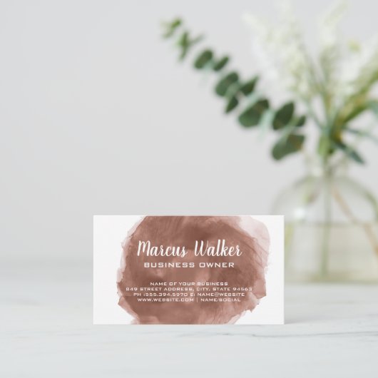 水彩ブロ 名刺 (スタンド正面)