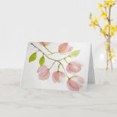 水彩ブーガンビレアの花 カード (黄色い花)