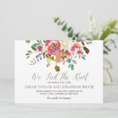 水彩ブーケの行商人の発表カード 案内状 (スタンド正面)