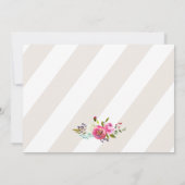 水彩ブーケの行商人の発表カード 案内状 (裏面)