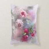 水彩ブーケフローラバラフラワーズテンプレート アクセントクッション (正面(垂直))