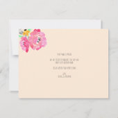 水彩ブーケメイソンジャールフラワーズ引っ越しました カード (裏面)