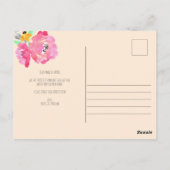 水彩ブーケメイソンジャールフラワーズ引っ越しました ポストカード (裏面)