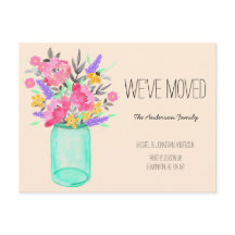 水彩ブーケメイソンジャールフラワーズ引っ越しました