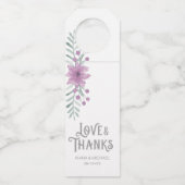 水彩ブーケ薄紫ID654 ボトルネックタグ (正面)