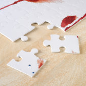 水彩プッシー – ウィロー柄：自然美しい。 ジグソーパズル (側面)