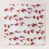 水彩プッシー – ウィロー柄：自然美しい。 ジグソーパズル (横)