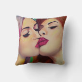 水彩プライド2女性共有aキス クッション (裏面)