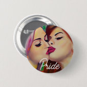 水彩プライド2女性共有aキス 缶バッジ (正面&裏面)