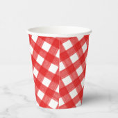 水彩プライ赤と白ド紙カップ 紙コップ (右)