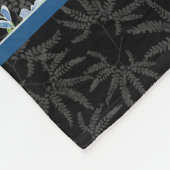 水彩プラ絵を描ンバゴの花 – 黒 フリースブランケット (角)