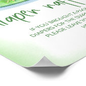 水彩プリンセスカエル赤ちゃんシャワーおむつラッフル ポスター (角)